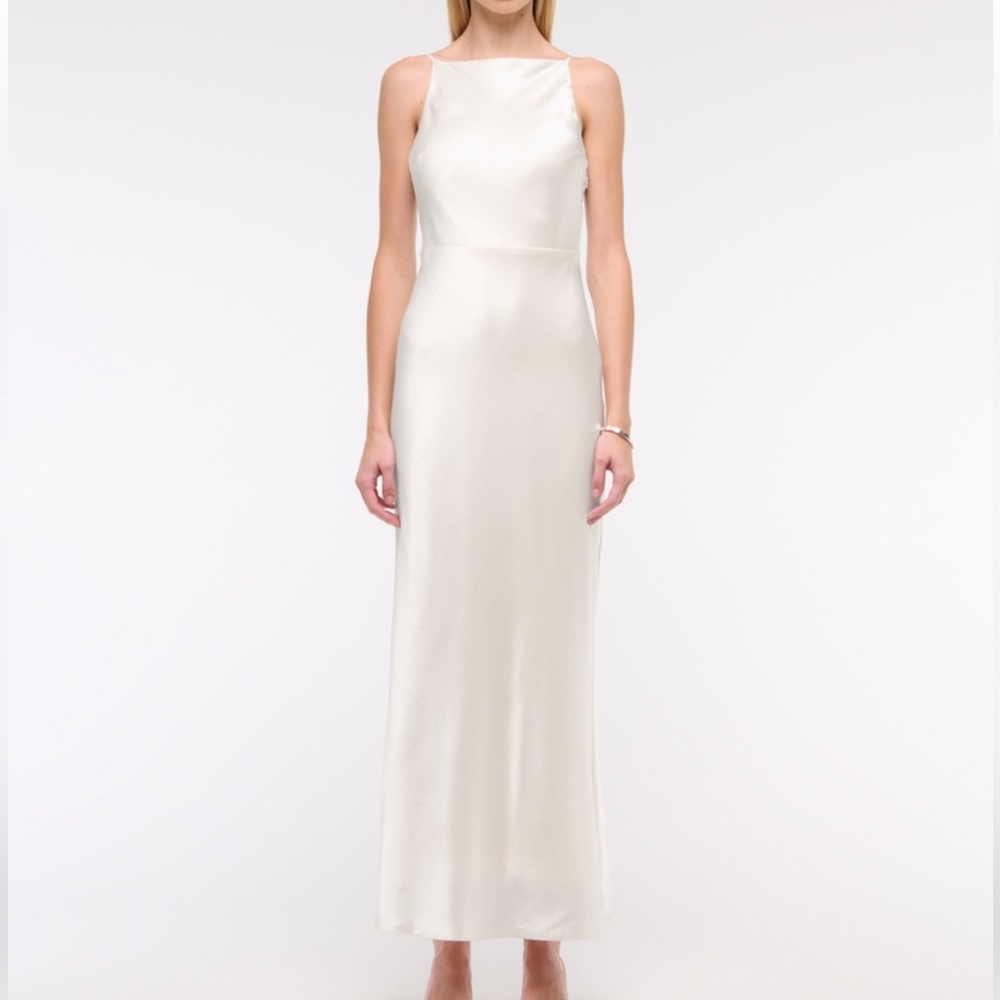 Abercrombie & Fitch Cream Backless Dress